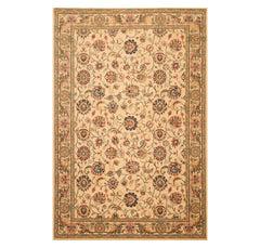 8x10 Caramel, Black, Rust Color Machine Made All-Over 100% Wool Traditional Oriental Rug
