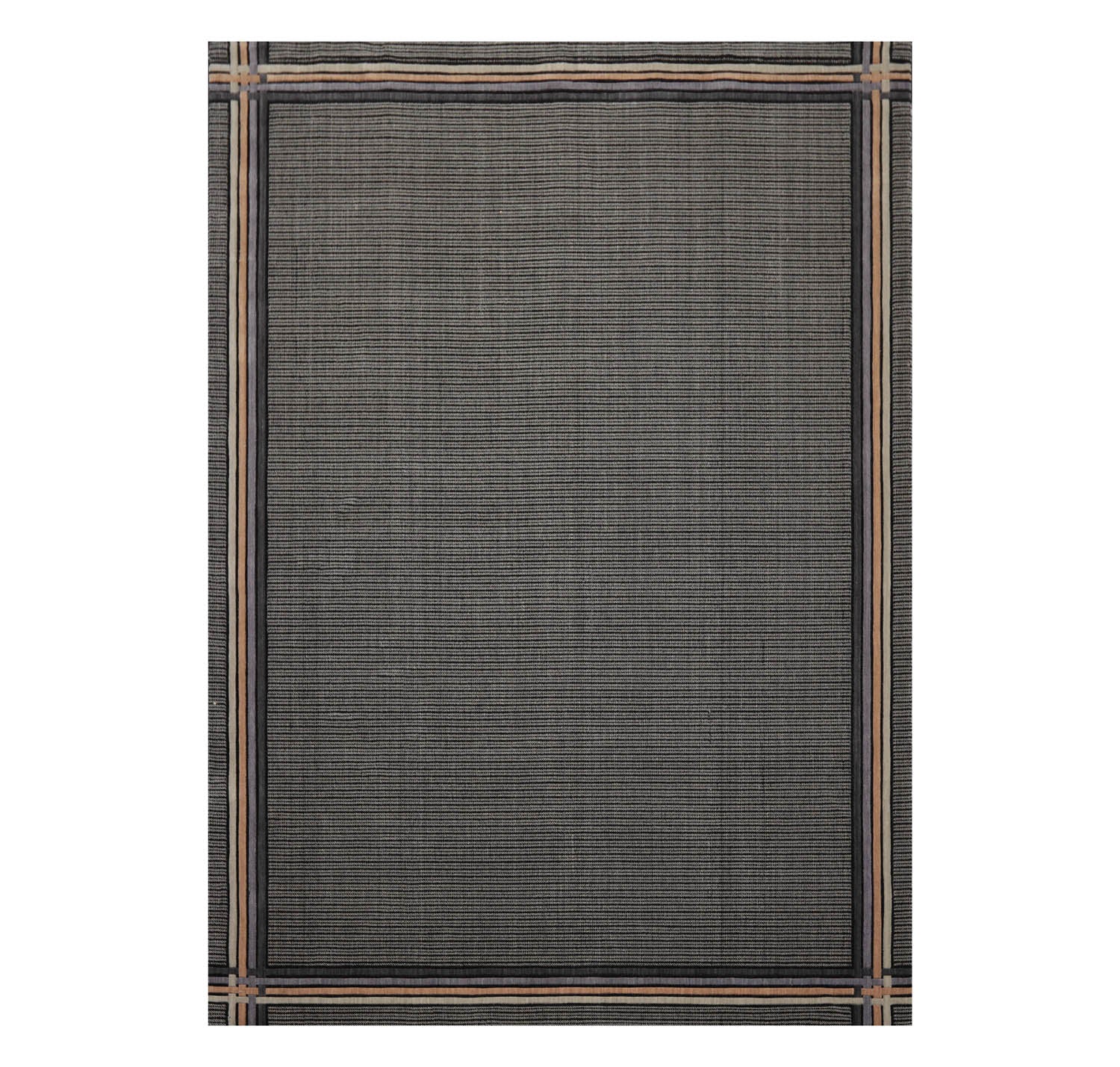8x10 Black, Gray, Brown Color Machine Made All-Over 100% Wool Modern Oriental Rug