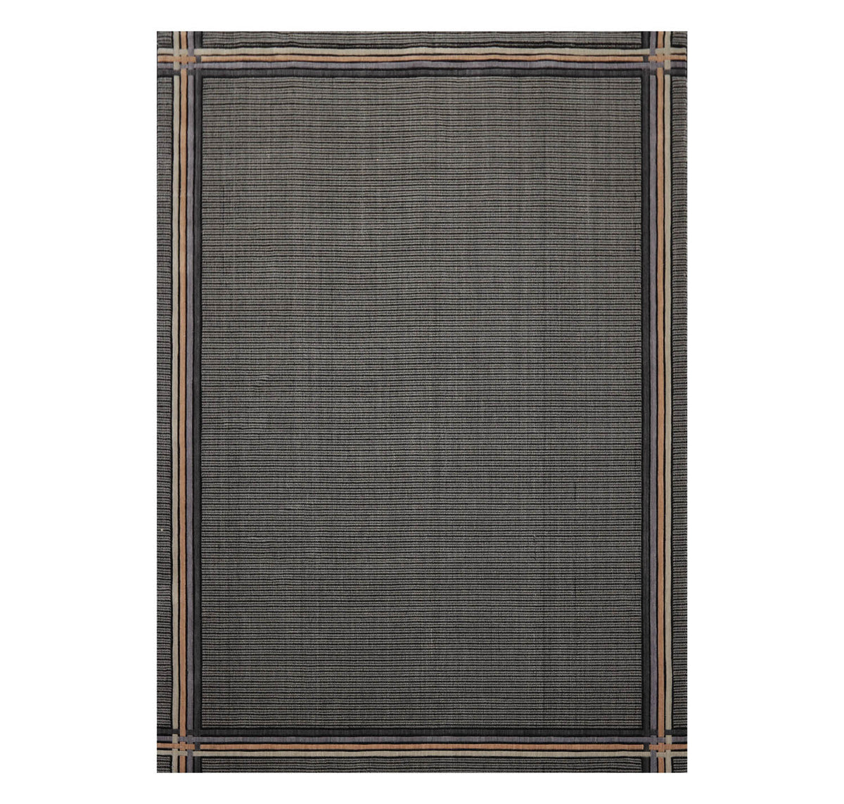 8x10 Black, Gray, Brown Color Machine Made All-Over 100% Wool Modern Oriental Rug