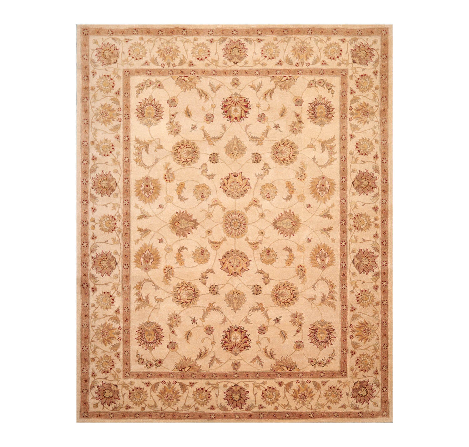 8x10 Tan, Brown, Taupe Color Hand Tufted Oriental 100% Wool Traditional-Persian/Oriental Oriental Rug