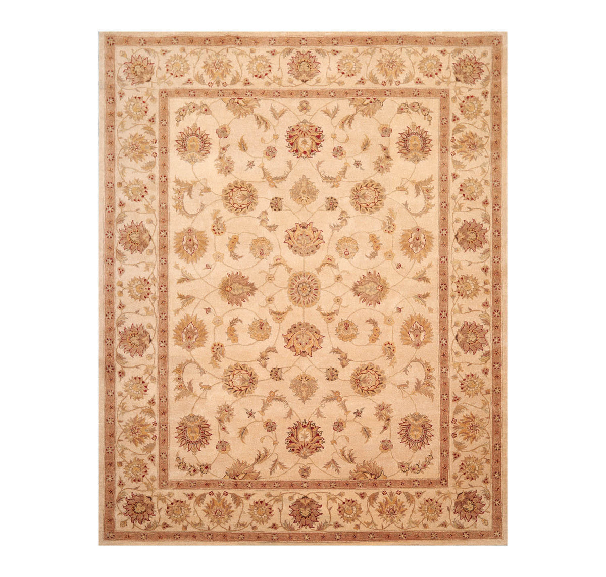 8x10 Tan, Brown, Taupe Color Hand Tufted Oriental 100% Wool Traditional-Persian/Oriental Oriental Rug