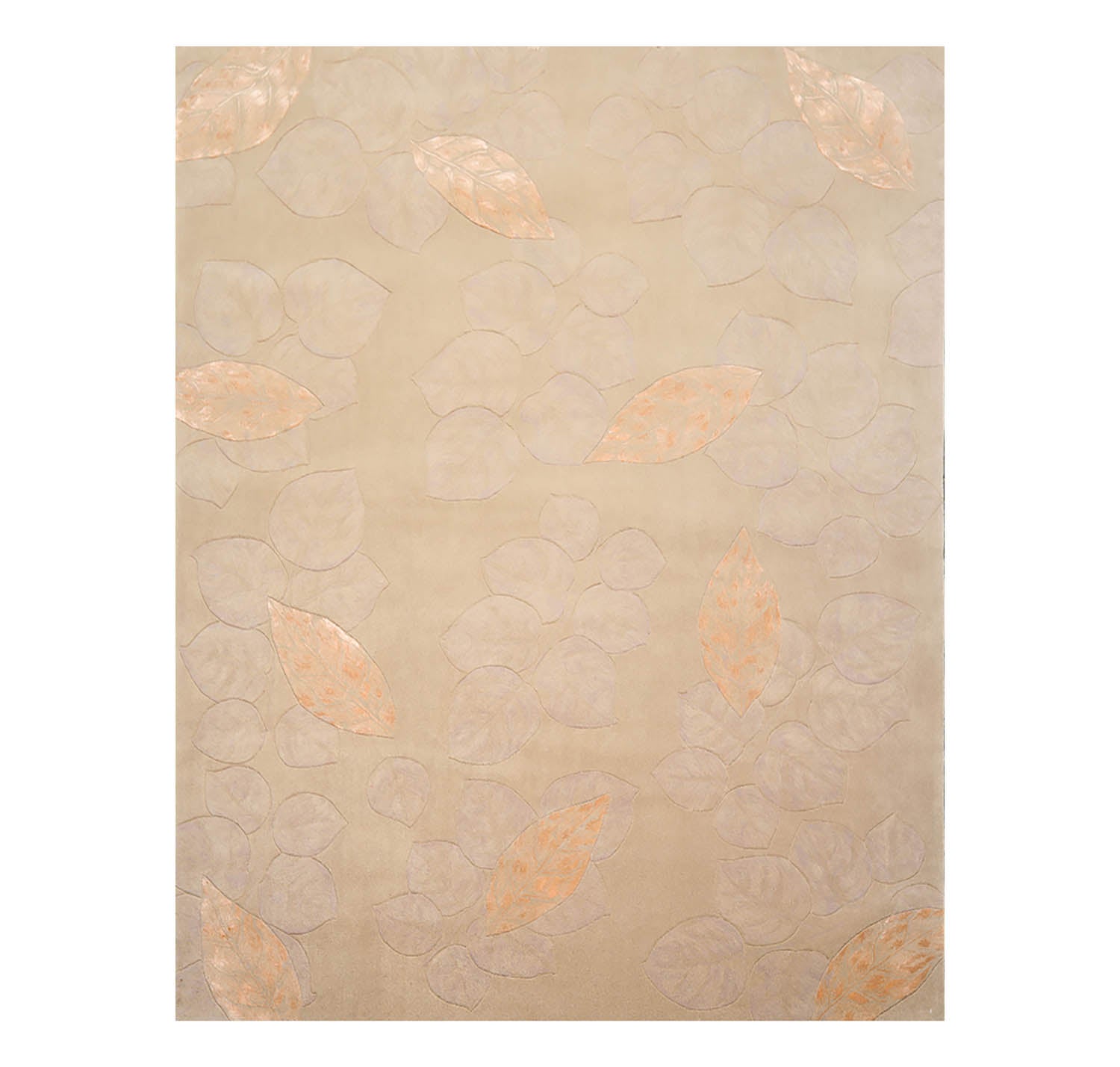 8x10 Gray, Faded Salmon, Color Hand Tufted All-Over 100% Wool Modern Oriental Rug