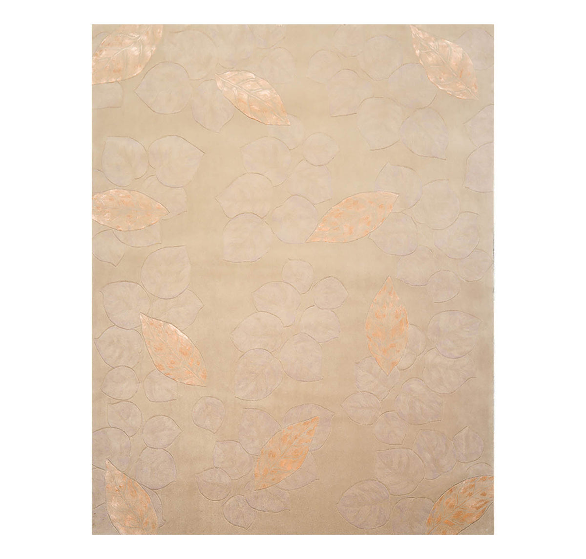 8x10 Gray, Faded Salmon, Color Hand Tufted All-Over 100% Wool Modern Oriental Rug