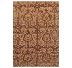 6x9 Brown, Beige, Tan Color Hand Knotted All-Over 100% Wool Transitional Oriental Rug