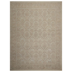 9x12 Gray, , Color Hand Knotted All-Over 100% Wool Traditional Oriental Rug