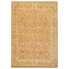 6x9 Caramel, Gold, Beige Color Hand Knotted All-Over 100% Wool Traditional Oriental Rug