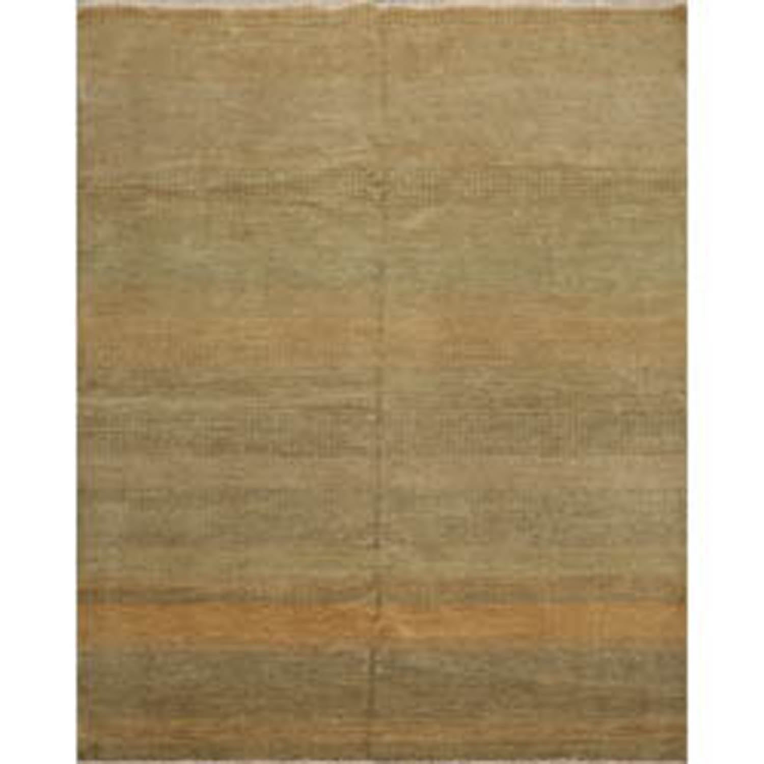 8x10 Moss, Gray, Beige Color Hand Knotted All-Over 100% Wool Modern Oriental Rug