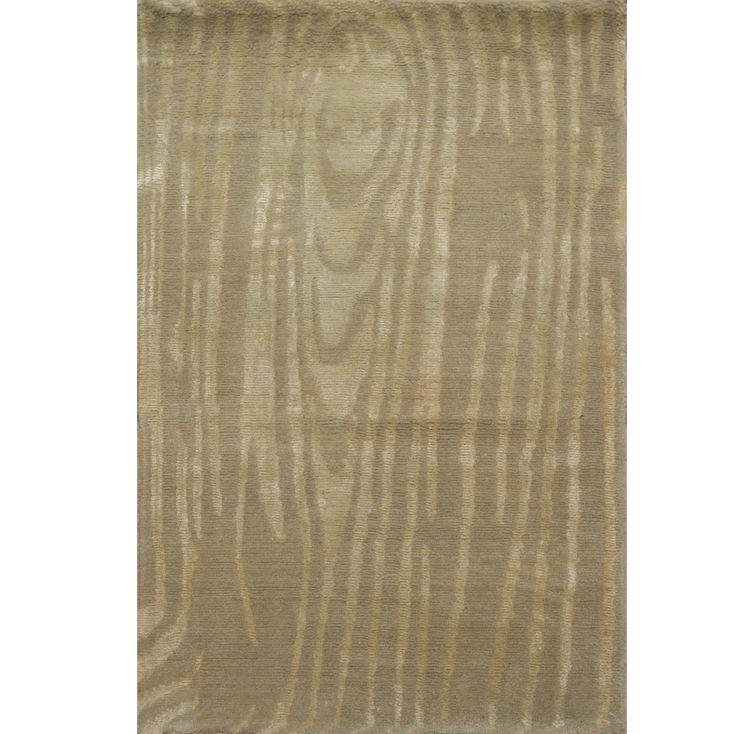 2x3 Gray, Green, Color Hand Knotted All-Over Wool & Silk Modern Oriental Rug