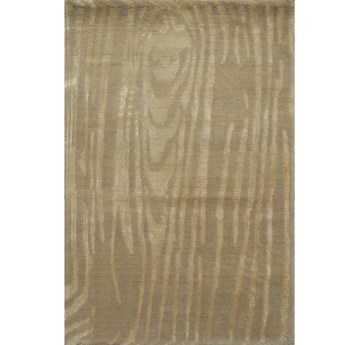 2x3 Gray, Green, Color Hand Knotted All-Over Wool & Silk Modern Oriental Rug