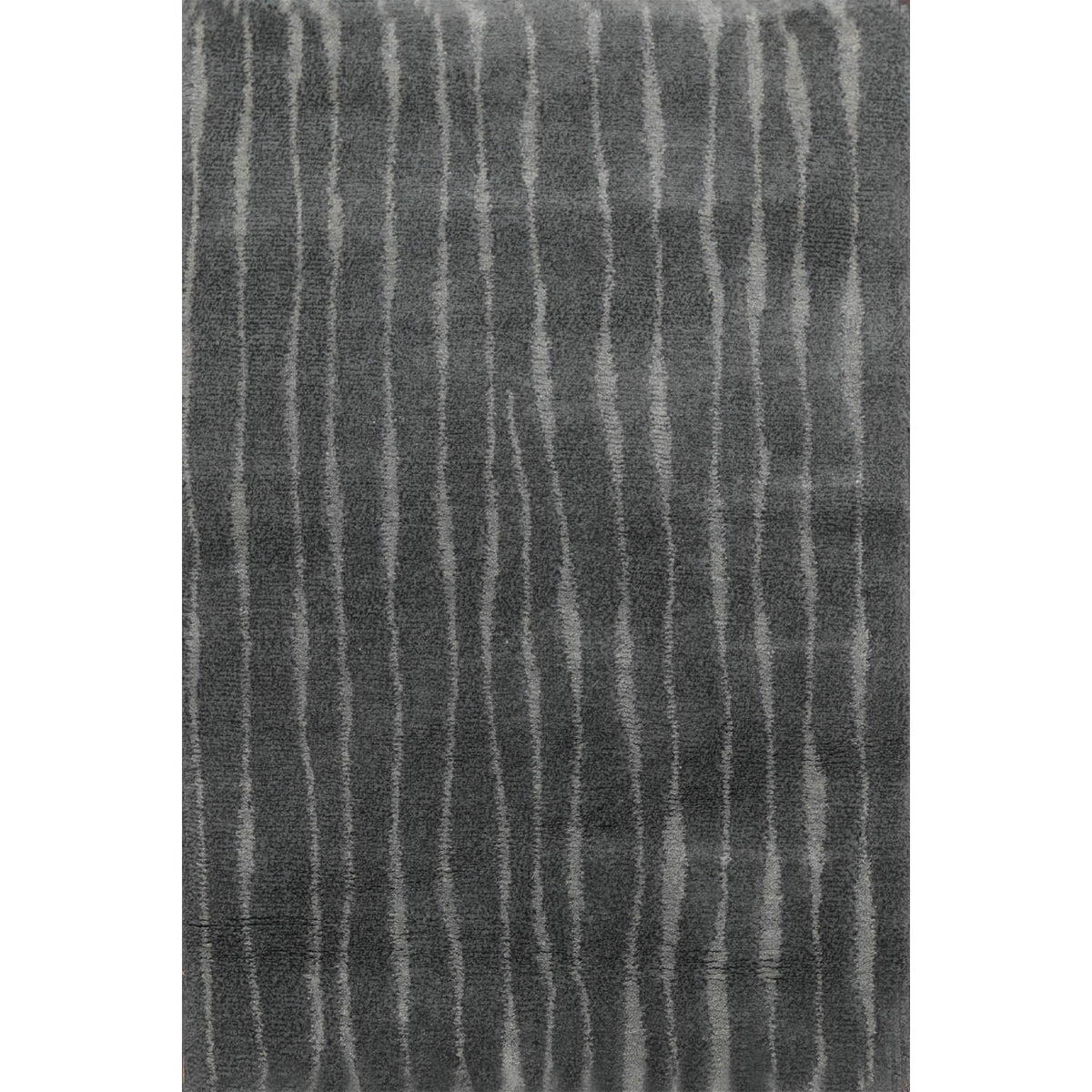 2x3 Tone on Tone Gray, , Color Hand Knotted All-Over Wool & Silk||Wool Modern Oriental Rug