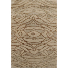 2x3 Beige, Gray, Brown Color Hand Knotted All-Over Wool & Silk Modern Oriental Rug