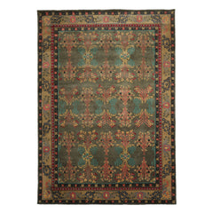 10x14 Gray Moss Black Color Hand Tufted All-Over Wool Arts & Crafts/Mission Oriental Rug