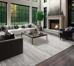 8x10 Tan, Gray, Brown Color Hand Knotted Grass 100% Wool Modern Oriental Rug