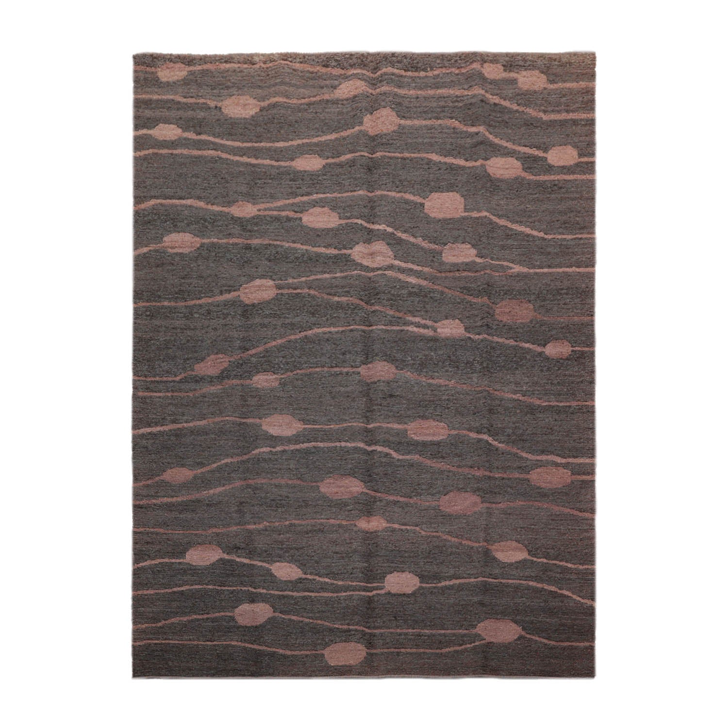 5x7 Tone on Tone Copper, , Color Hand Woven All-Over 100% Wool Modern Oriental Rug