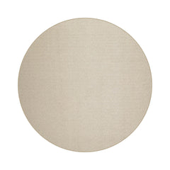 Round Beige Ivory Color Hand Woven Herringbone New Zealand Wool Contemporary Oriental Rug