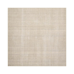 Square Beige Gray Color Hand Tufted Textured New Zealand Wool Contemporary Oriental Rug