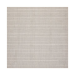 Square Gray Ivory Color Hand Woven Herringbone New Zealand Wool Contemporary Oriental Rug