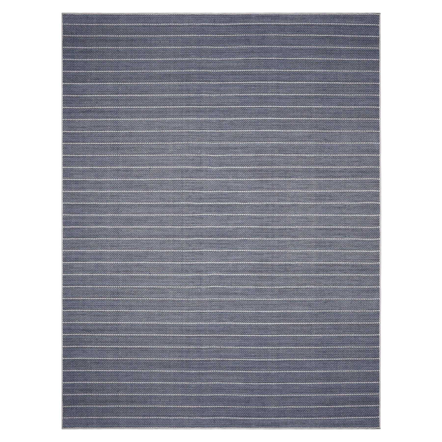 Chandra Hand-Woven Navy New Zealand Wool Herringbone Flatweave Rug in Multi Sizes by LoomBloom