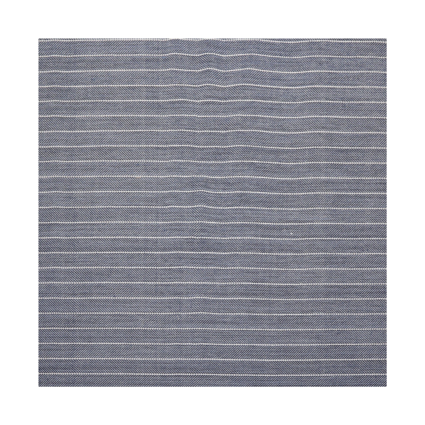 Square Navy Gray Color Hand Woven Herringbone New Zealand Wool Contemporary Oriental Rug