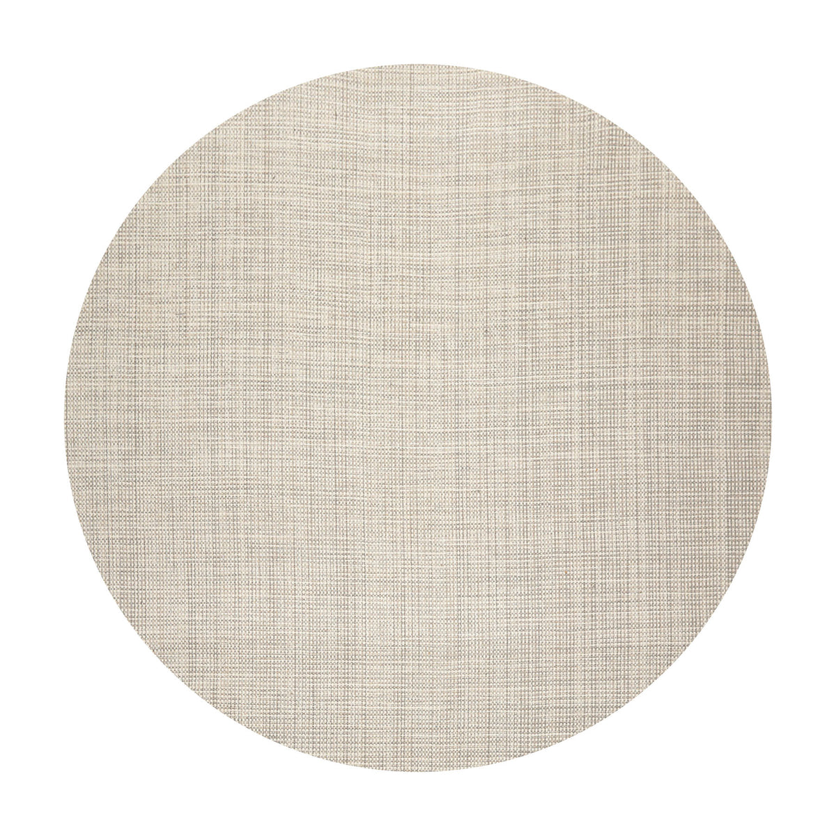 Round Beige Gray Color Hand Woven Textured New Zealand Wool Contemporary Oriental Rug