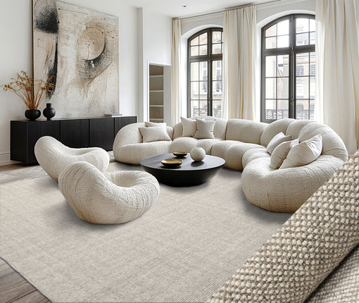 3' x 5' Wool Natural Area Rug main image 0