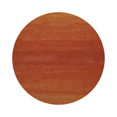 Round Brunt Orange Gold Color Hand Tufted Designer Rug Wool Modern & Contemporary Oriental Rug