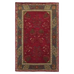 Multi Size Deep Magenta
 Celadon
 Beige
 Color Hand Tufted Donegal Wool Traditional Oriental Rug