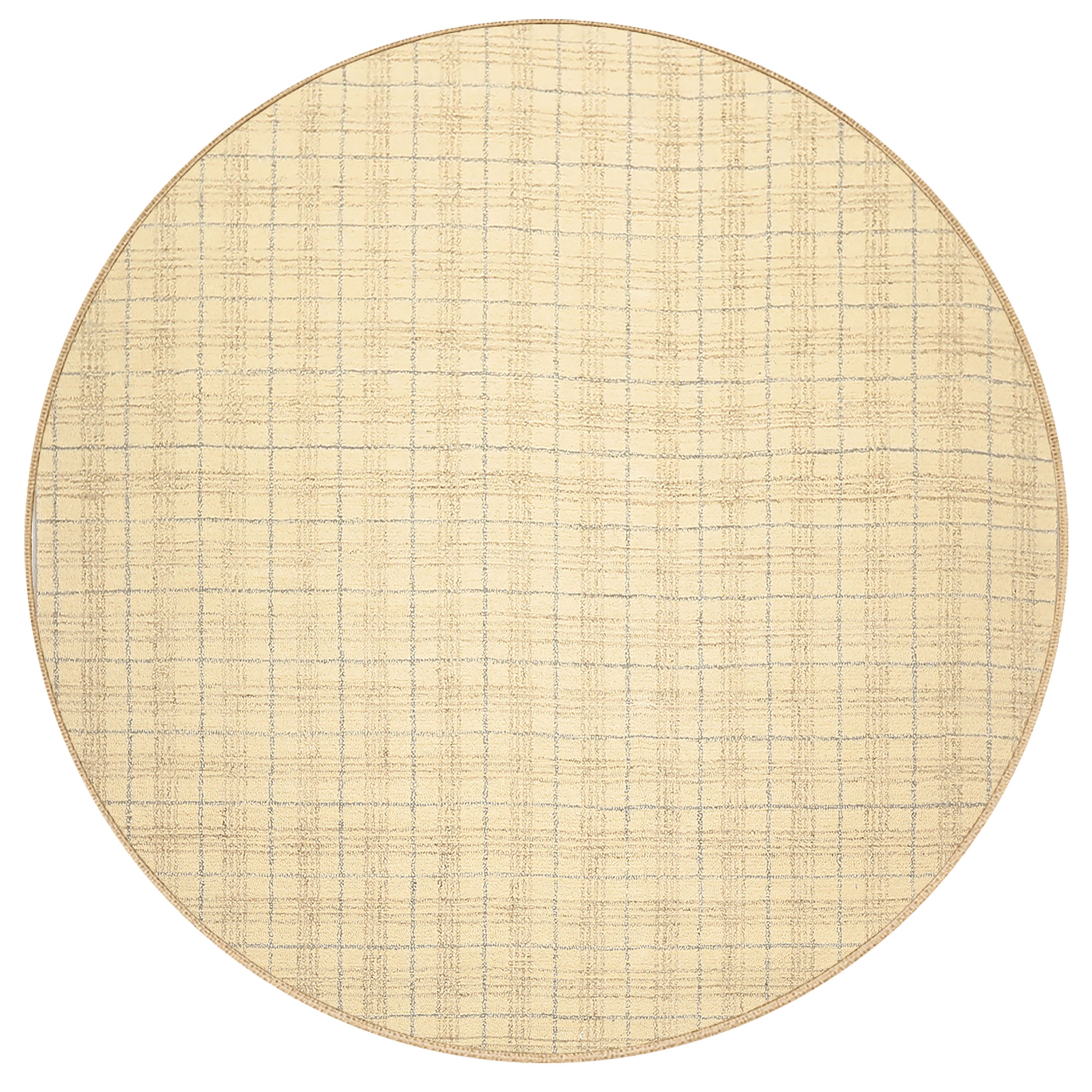 Multi Size Ivory Beige Slate Color Hand Loomed  Wool Contemporary Oriental Rug
