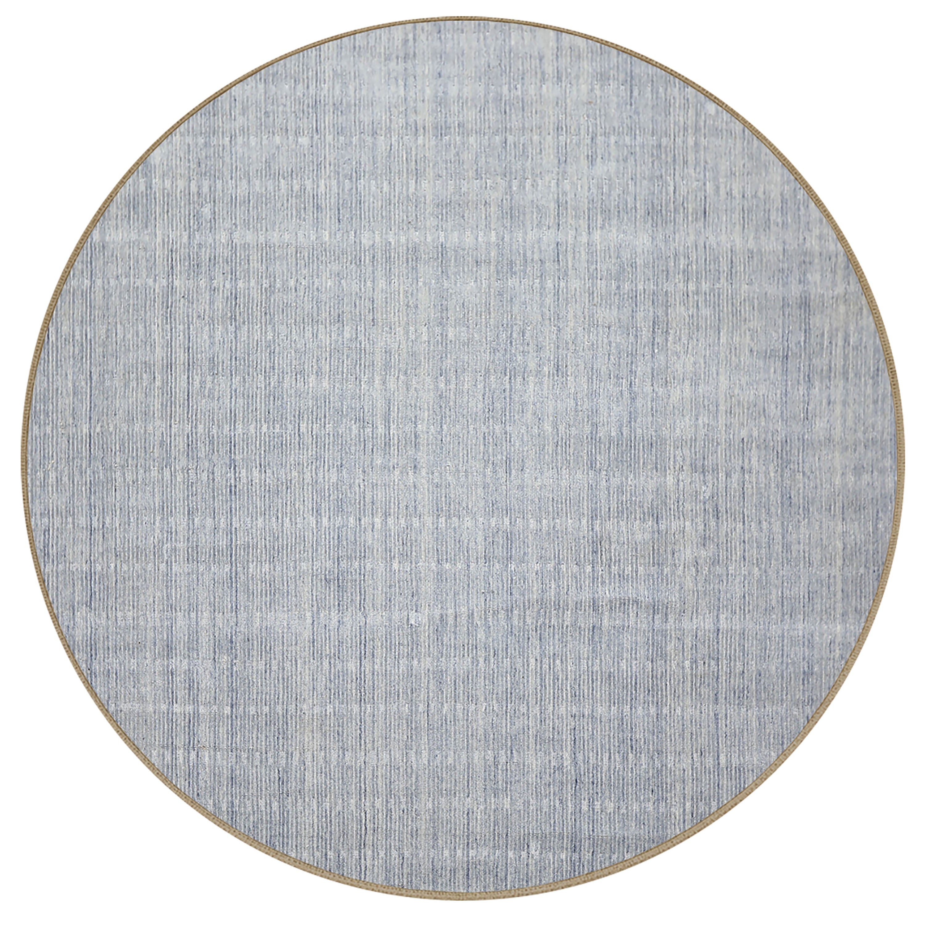 Multi Size Slate Blue Color Hand Loomed  Wool Contemporary Oriental Rug