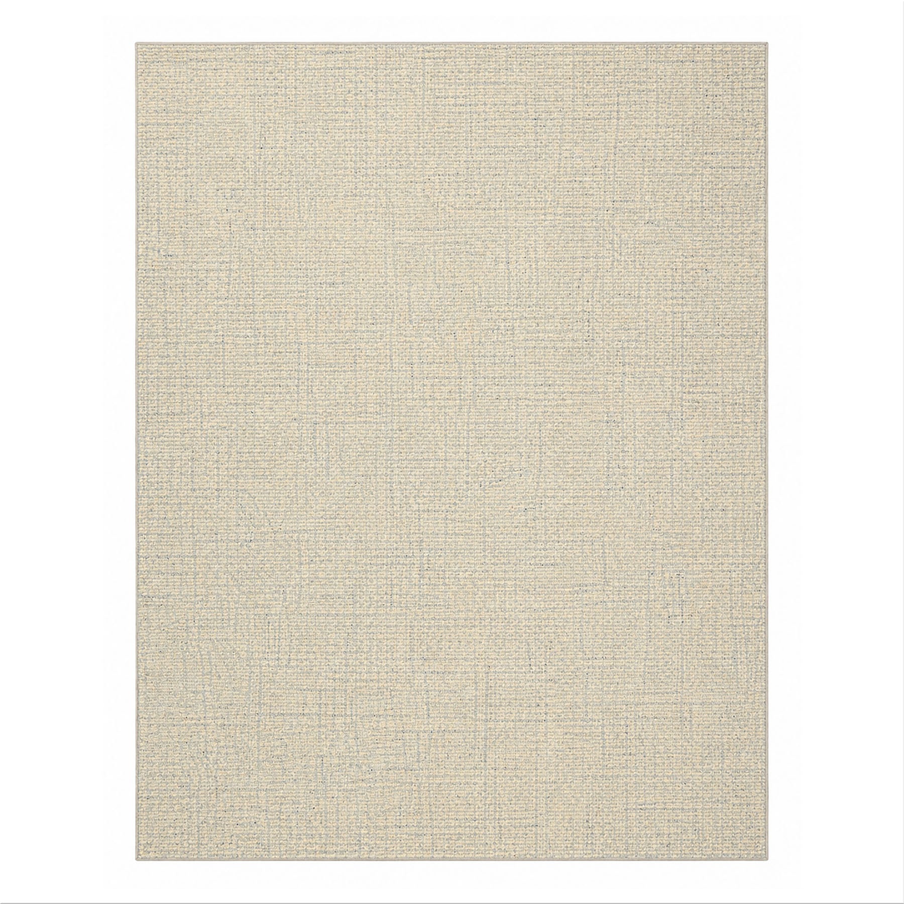 Multi Size Ivory Blue Slate Color Hand Loomed Berber Wool Contemporary Oriental Rug