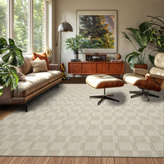 Multi Size Green White Color Hand Loomed Flatweave Wool Modern Oriental Rug