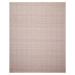 Multi Size Blush Ivory Gray Color Hand Loomed Flatweave Wool Modern Oriental Rug