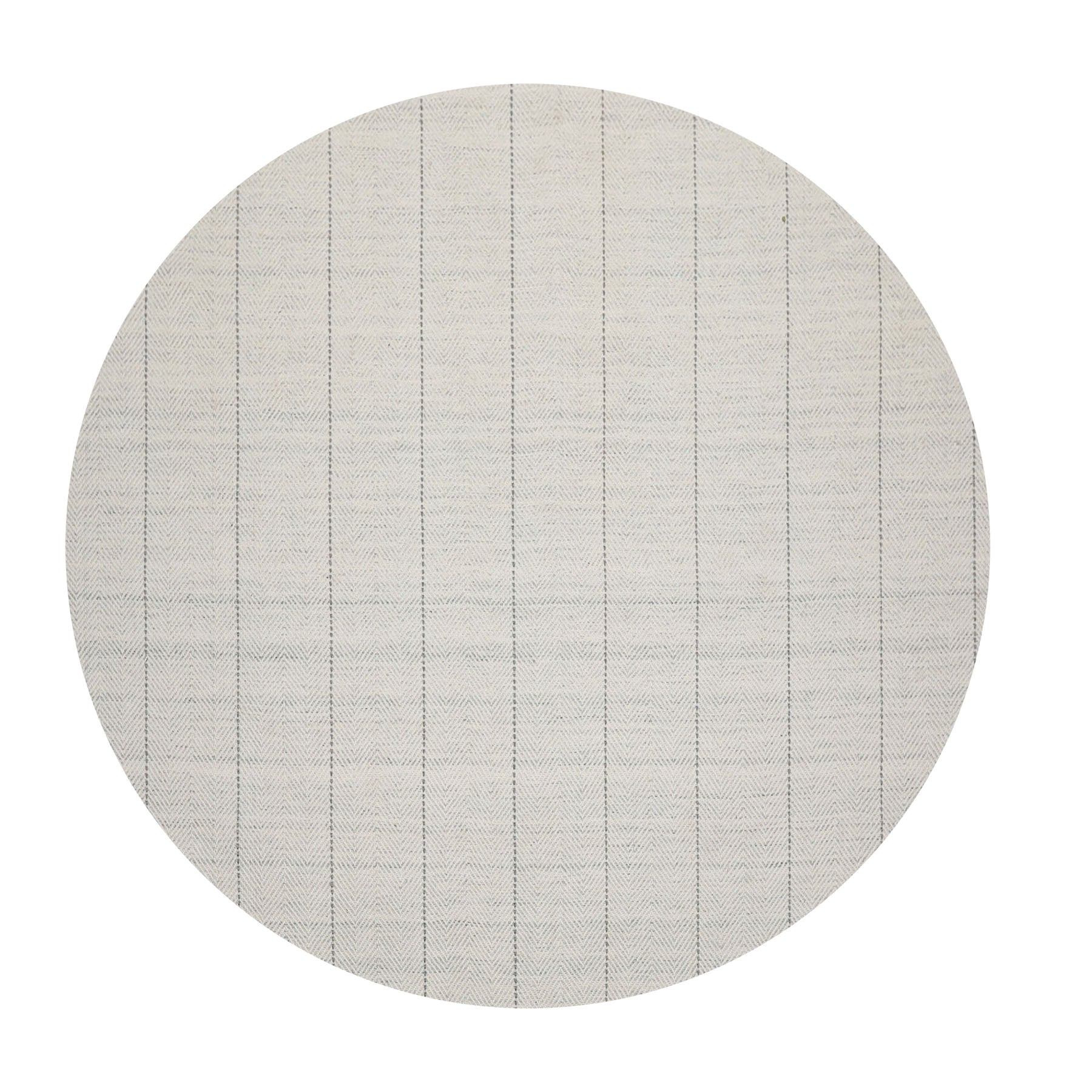 Multi Size Ivory  Gray Color Hand Loomed Flatweave Wool Modern Oriental Rug