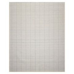 Multi Size Ivory  Gray Color Hand Loomed Flatweave Wool Modern Oriental Rug