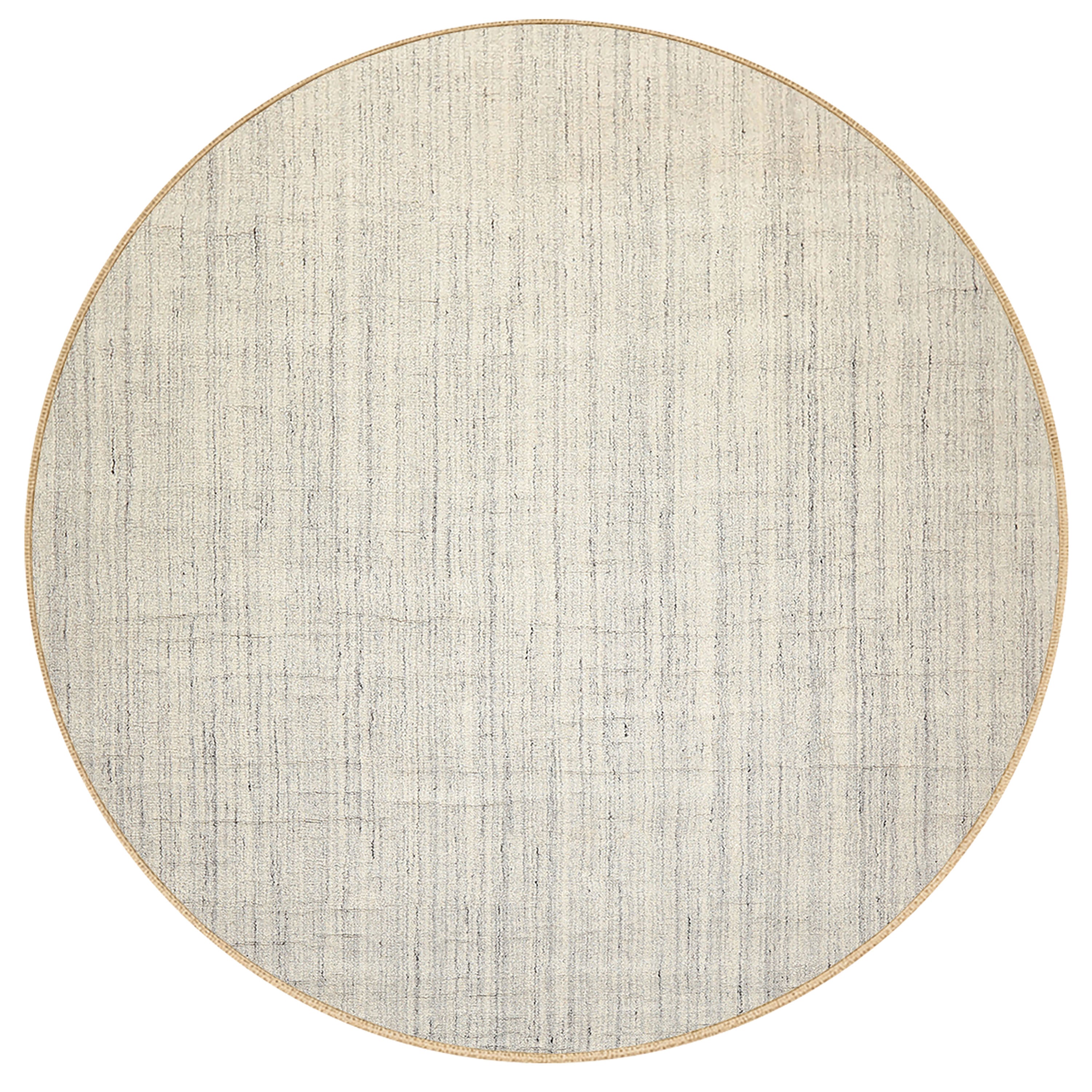 Multi Size Ivory Gray Color Hand Loomed  Wool Contemporary Oriental Rug