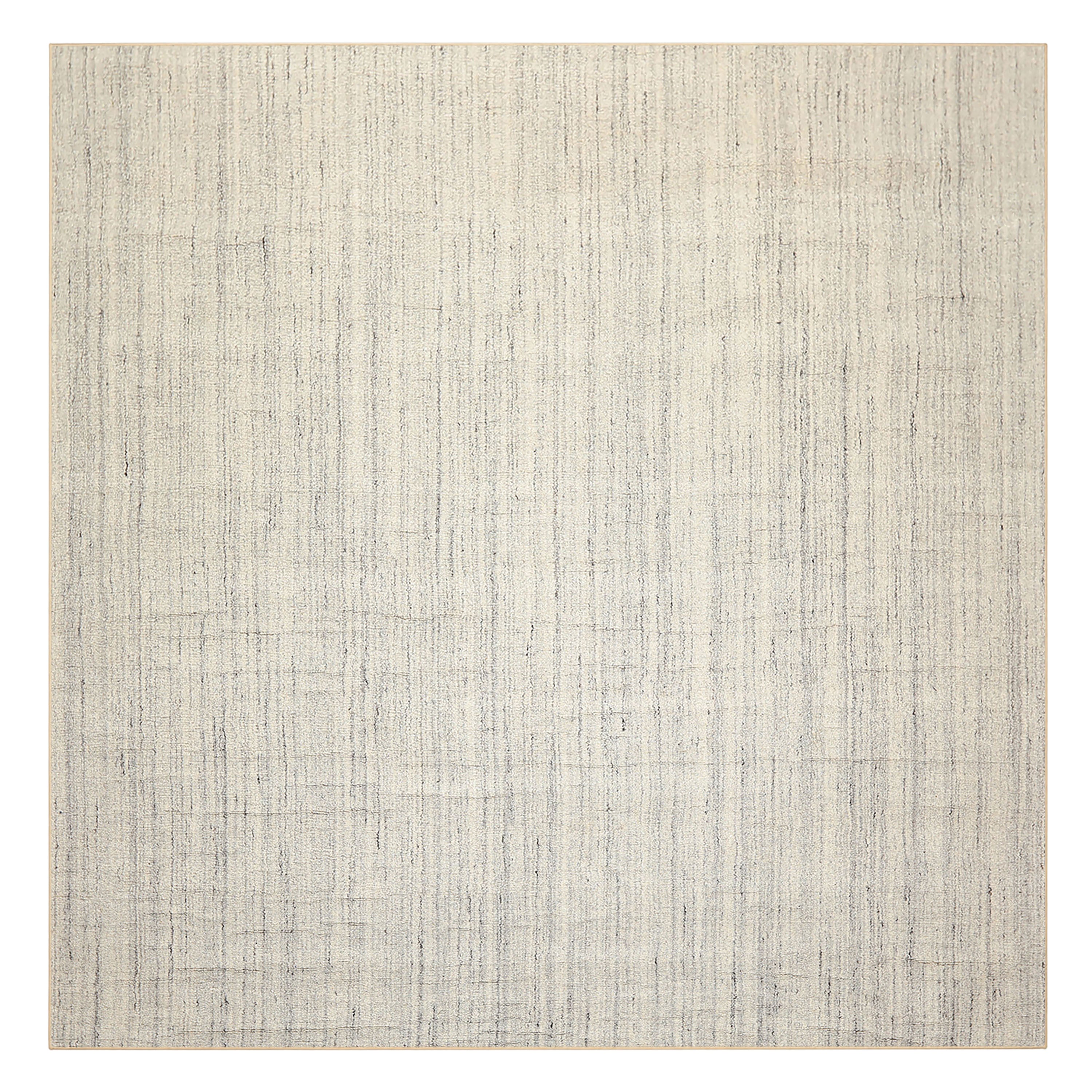 Multi Size Ivory Gray Color Hand Loomed  Wool Contemporary Oriental Rug