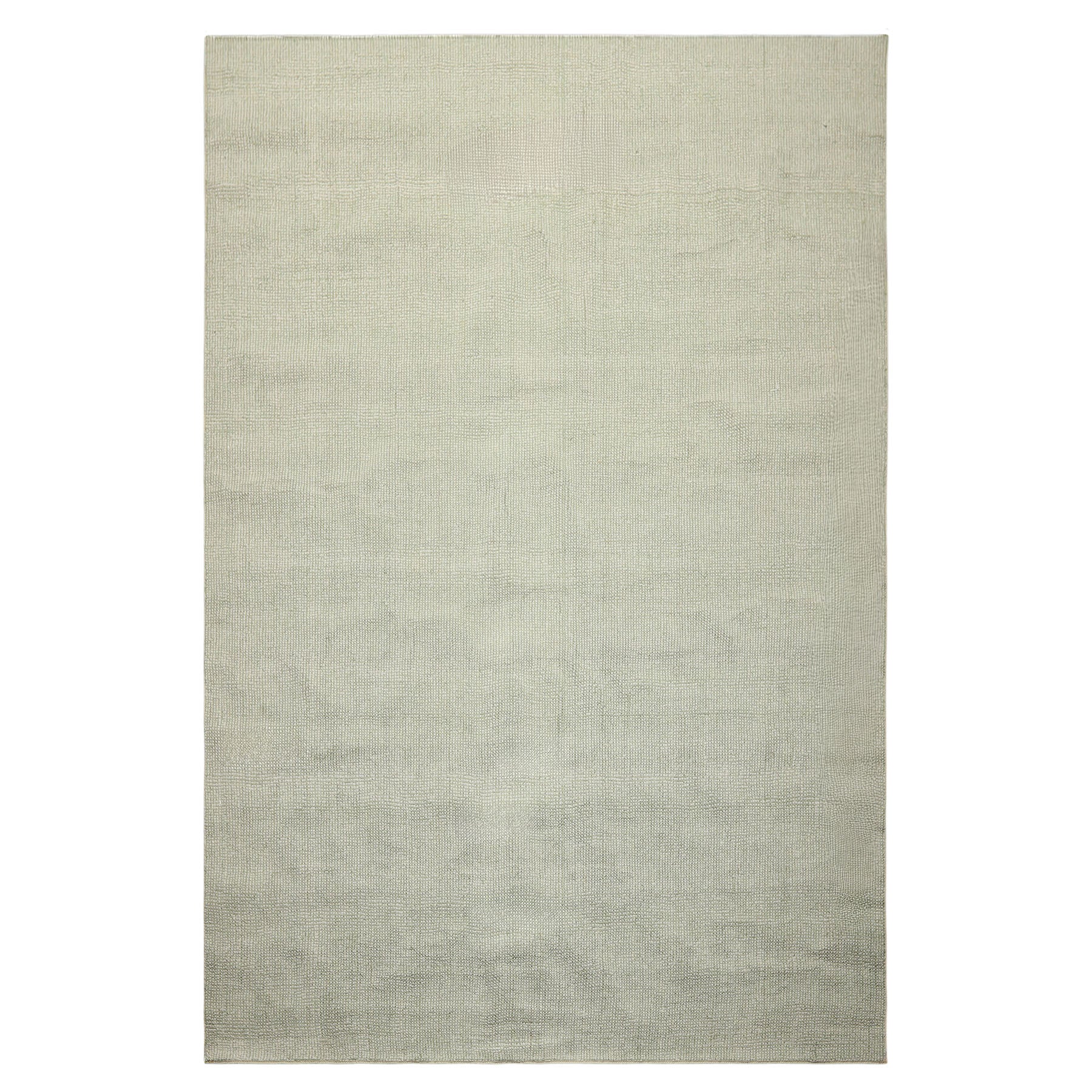 Multi Size Celadon Gray Color Hand Loomed Berber Wool Contemporary Oriental Rug