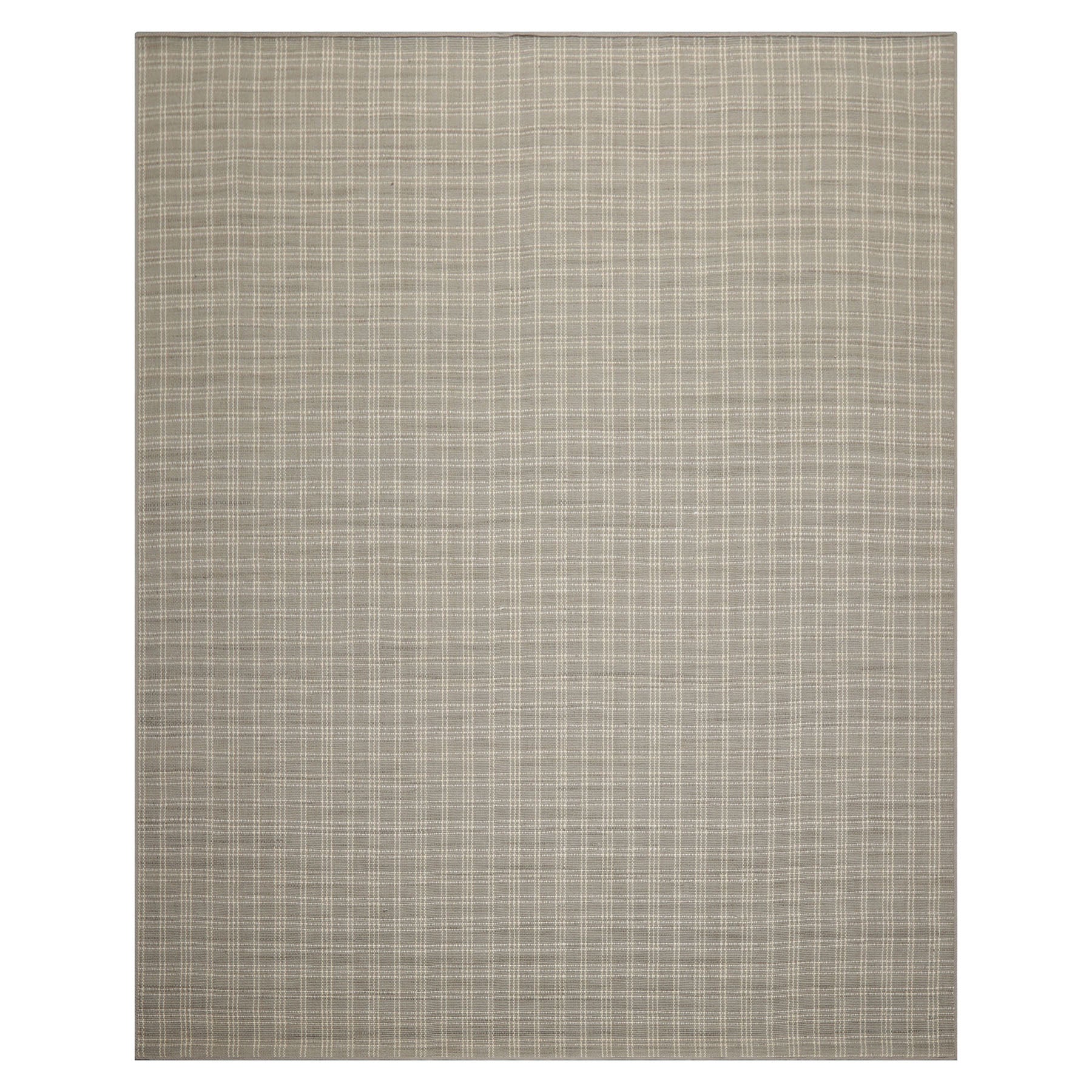 Multi Size Gray Ivory Color Hand Woven Flatweave Wool Modern Oriental Rug