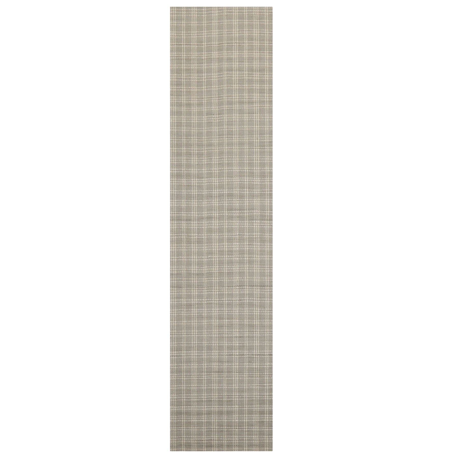 Multi Size Gray Ivory Color Hand Woven Flatweave Wool Modern Oriental Rug
