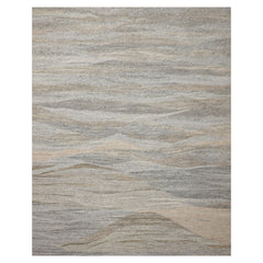 5x7 White, Beige, Gray Color Hand Woven  Fabric & PET yarn Modern Oriental Rug