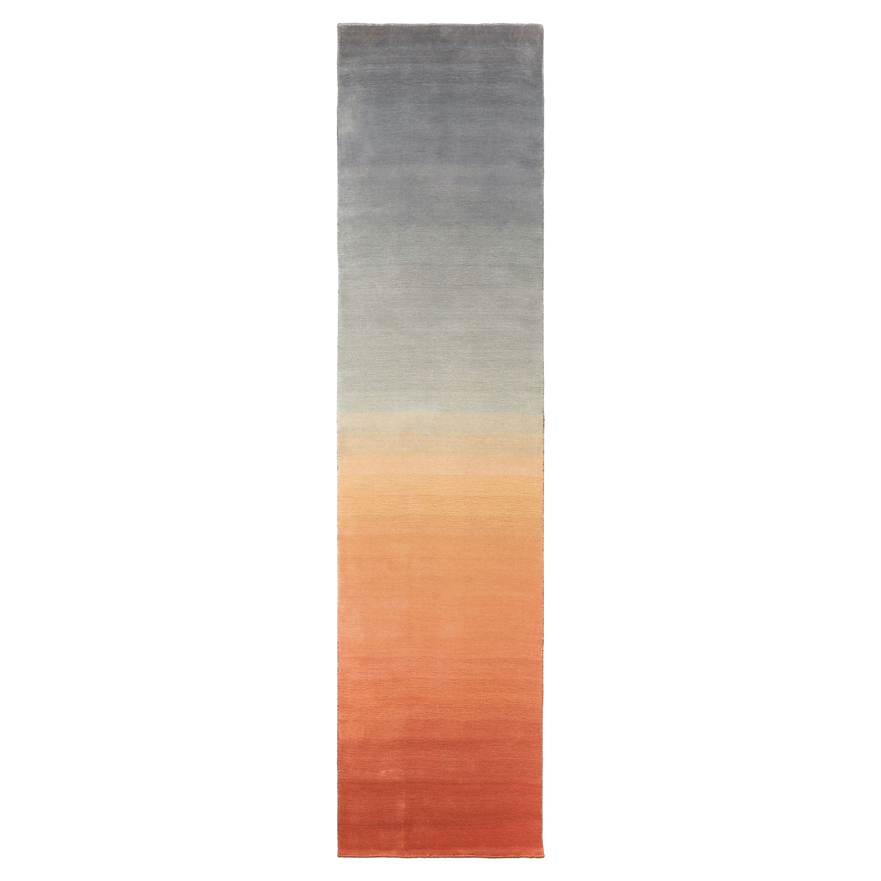Multi Size Gray Peach Blush Color Hand Loomed Ombre Wool Modern & Contemporary Oriental Rug
