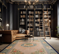 Beige 6x9 Hand Knotted Wool Chinese Art Deco Traditional Plush Pile Oriental Area Rug