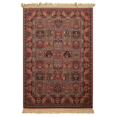 5x8 Rose, Aqua, Tan Color Machine Made  New Zealand Wool Traditional Oriental Rug