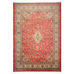 9x13 Rose, Ivory, Blush Color Hand Knotted Mahal Wool Traditional Oriental Rug