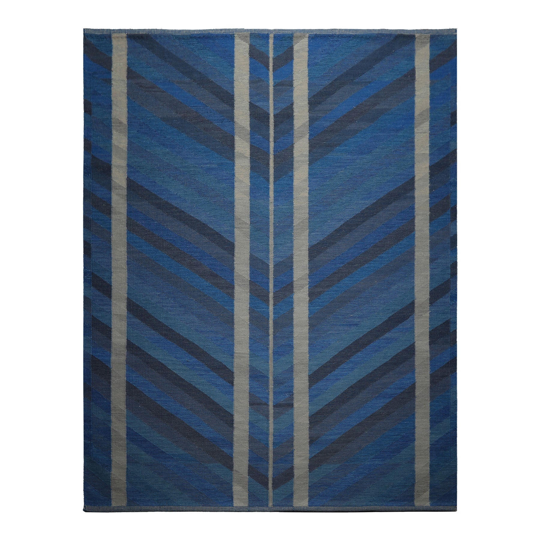 8x10 Blue, Gray, Beige Color Hand Woven Kilim wool Modern & Contemporary Oriental Rug