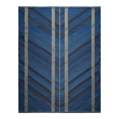 8x10 Blue, Gray, Beige Color Hand Woven Kilim wool Modern & Contemporary Oriental Rug