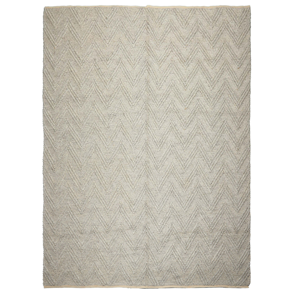 9x12 Tone on Tone Silver, Gray, Color Hand Knotted Tibetan Wool Modern & Contemporary Oriental Rug