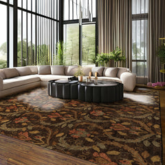 8x10 Brown, Gold, Blush Color Hand Knotted Oushak Wool Traditional Oriental Rug