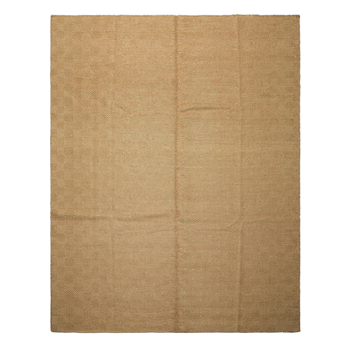 8x10 Gold, Ivory, Color Hand Woven Kilim Wool Modern & Contemporary Oriental Rug