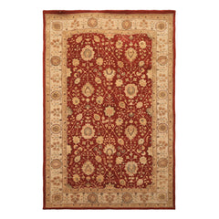 5x8 Burnt Orange, Ivory, Gold Color Hand Tufted Nourison Wool & Silk Traditional Oriental Rug